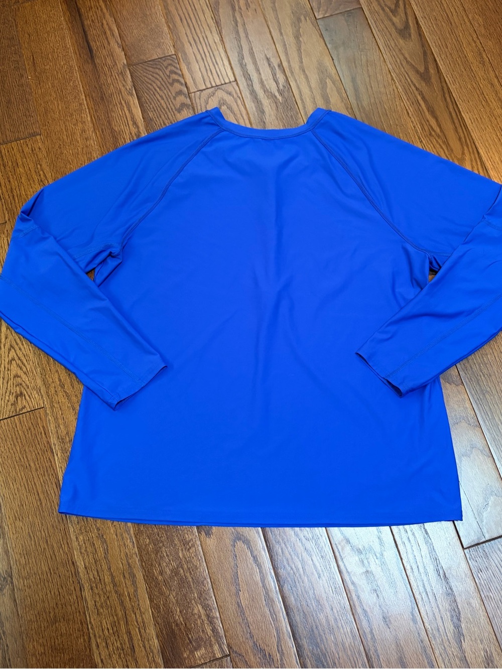 L.L. Bean Long Sleeve Half-Zip Shirt - Royal Blue SPF Swim Shirt Rash guard - Picture 2 of 5